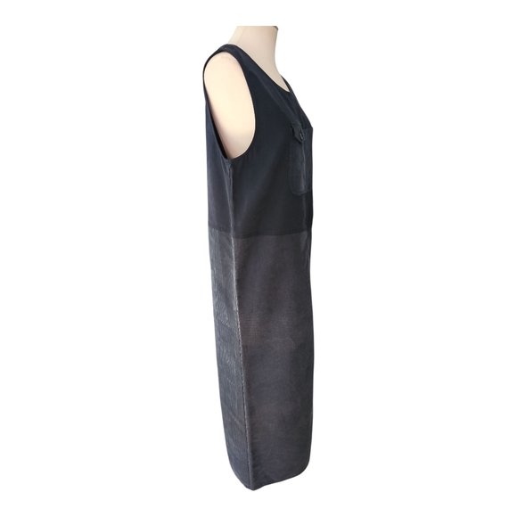 HSZ Studio Sleeveless Colorblock Midi Dress | Size M | 50" Long Minimalist Artsy - Picture 2 of 6